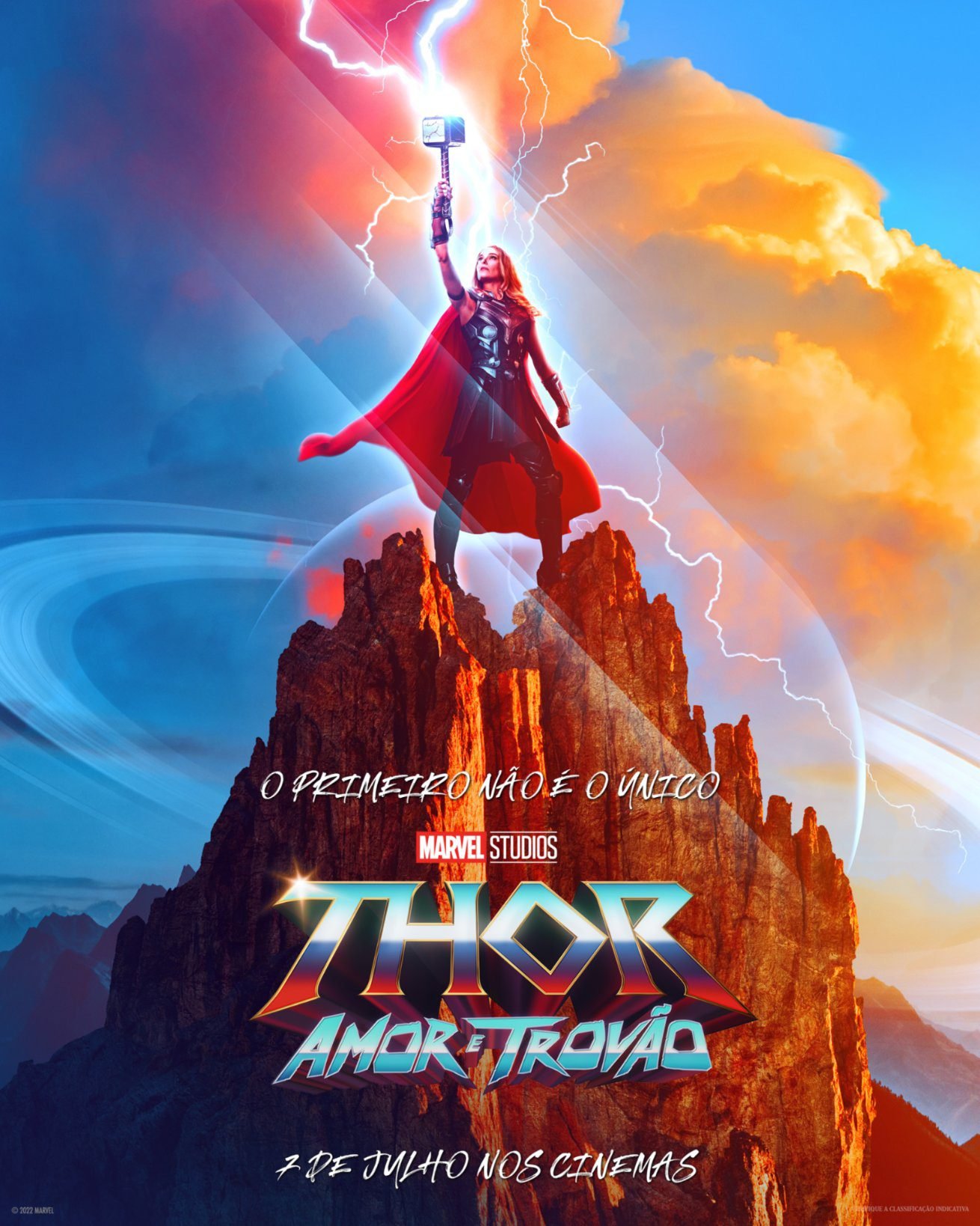 Poderosa Thor é destaque em novo pôster de Thor: Amor e Trovão