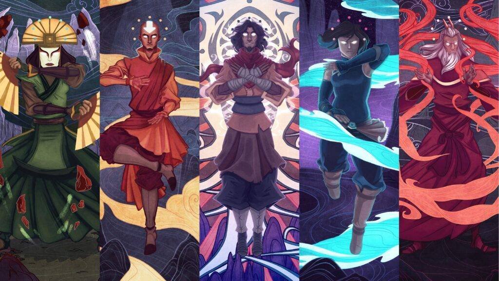 Imagem com personagens do anime Avatar: The Last Airbender