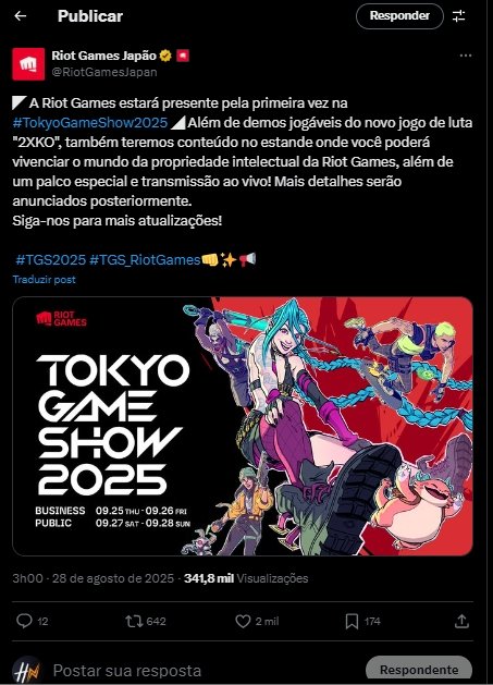 Riot Games estar&aacute; presente na TGS 2025 pela primeira vez
