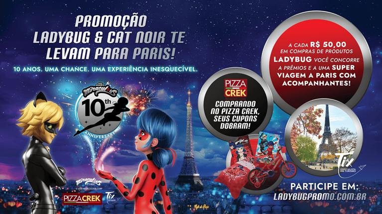 Miraculous lança campanha "Ladybug e Cat Noir te levam para Paris"