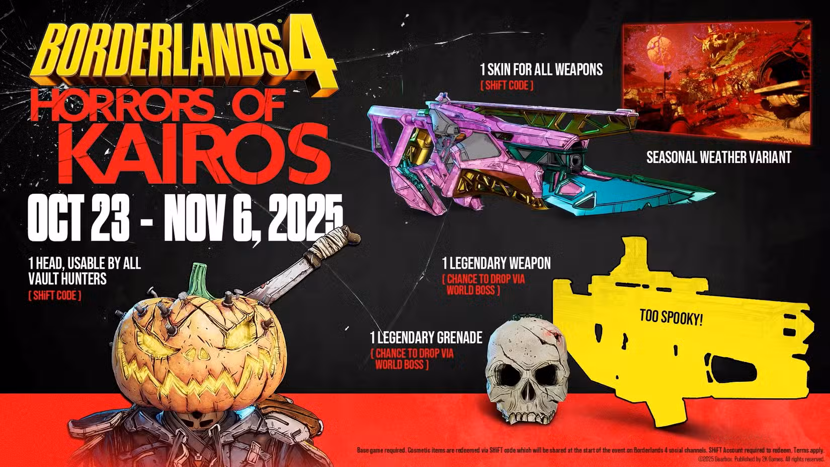 Borderlands 4: atualização de 30 de outubro traz correções e buffs