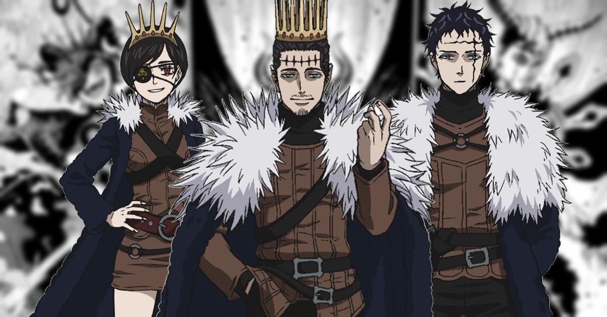Black Clover Reino de Spade e Tríade Negra